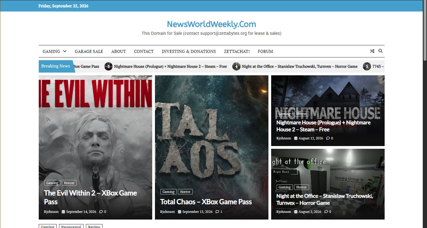 newsworldweekly.com – My Curated Gaming Site